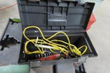 RUBBERMAID PLASTIC TOOL BOX WITH CONTENTS LIGHT,