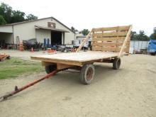 FLAT RACK HAY WAGON JUST BUILT ON CASE RUNNING