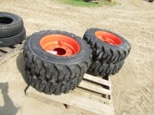 4 GLADIATOR SKIDSTEER TIRES 10-16.55 ON BOBCAT