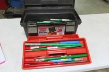 RUBBERMAID PLASTIC TOOL JBOX WITH CONTENTS DRILL]