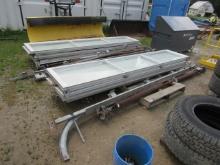 2 GARAGE DOORS 2 SETS OF RAILS AND SPRINGS MIGHT