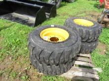 4 NEW GLADIATOR 12-16.5 SKIDSTEER TIRES ON NEW