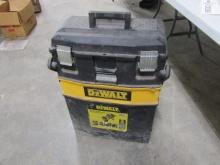 DEWALT MULTI LEVEL WORK BOX PLASTIC WITH CONTENTS