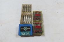 TAPS AND CUTTING TOOLS, VARIOUS SIZES