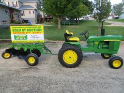 JD 4020 Diesel & GP JD 3 bottom plow 1/2 scale, one of a kind
