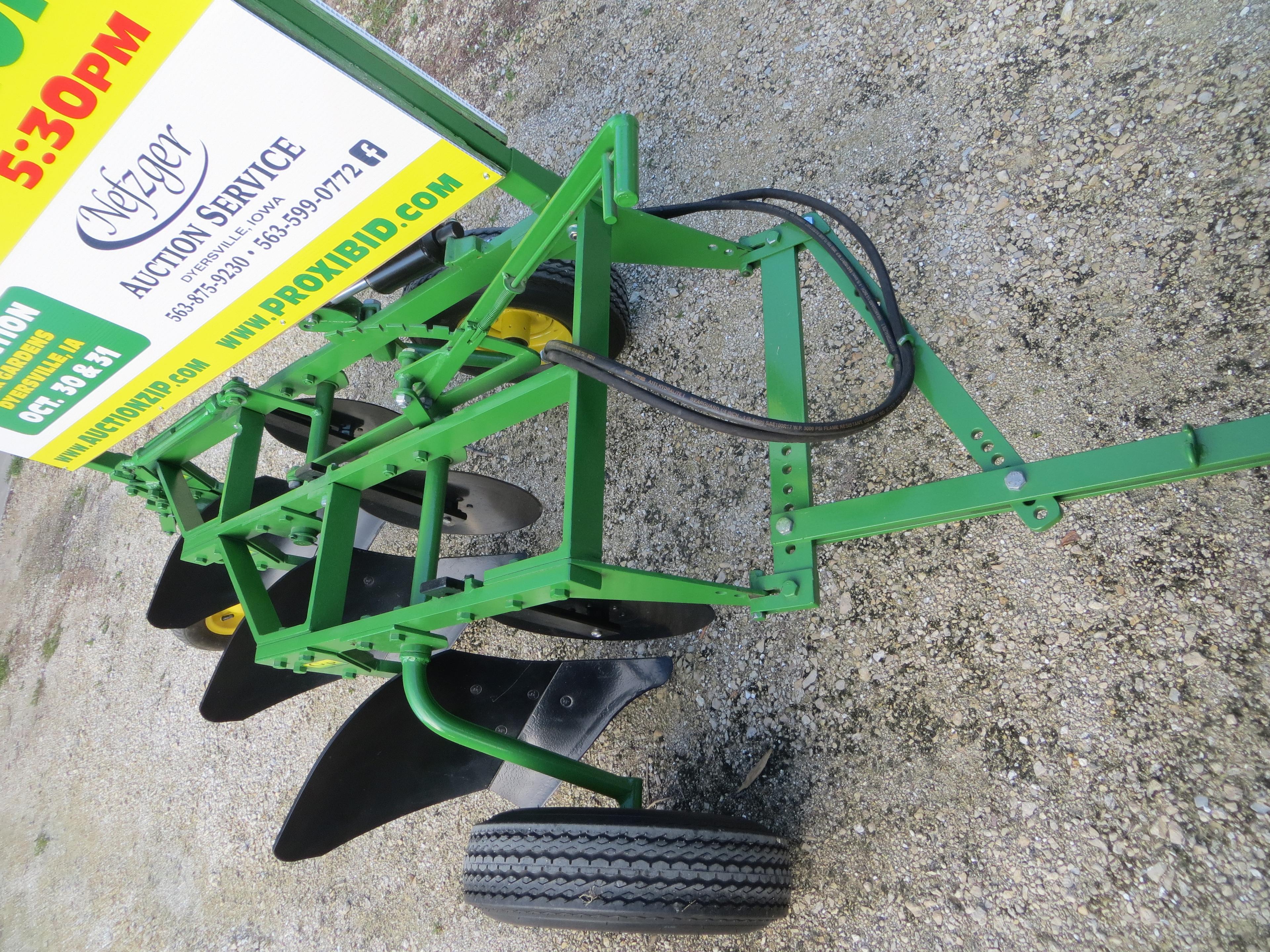 JD 4020 Diesel & GP JD 3 bottom plow 1/2 scale, one of a kind