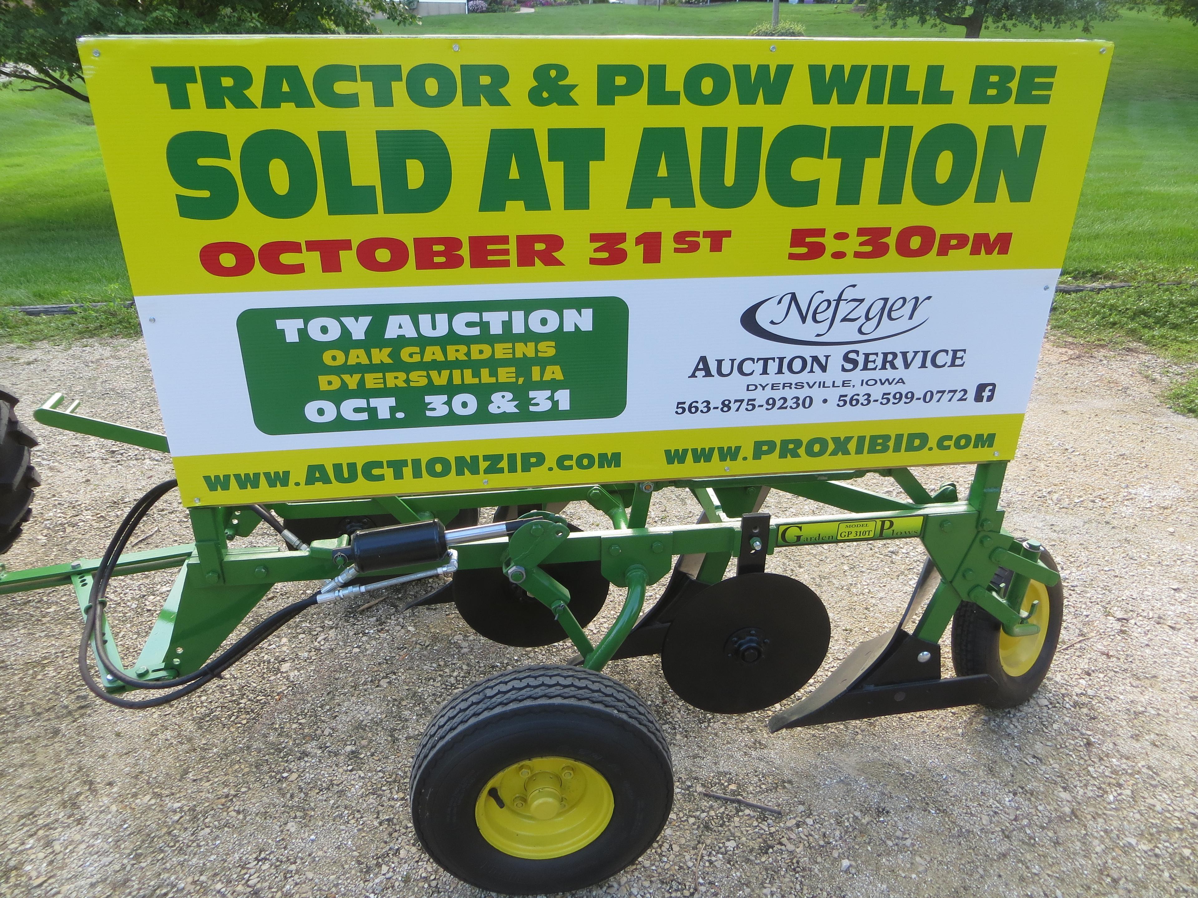 JD 4020 Diesel & GP JD 3 bottom plow 1/2 scale, one of a kind