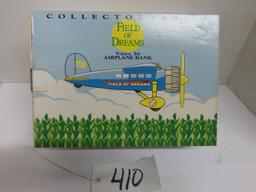 Spec Cast	Field of Dreams Vega 5B Airplane Bank 	Collector Series/  Limited Edition