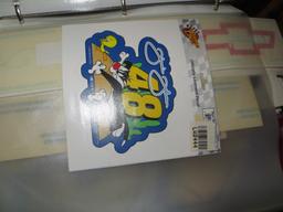book full of decals