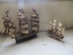 2 Model Ships Cutty Sark (slight damage) and one no name