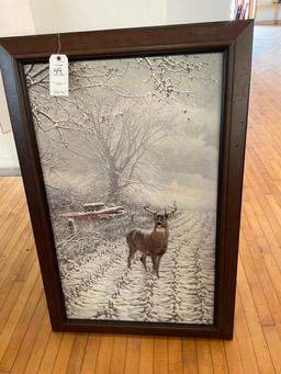 Winter Deer Print 2007  #3 of 95 By Michael Sieve 31"W X 47"H with certific