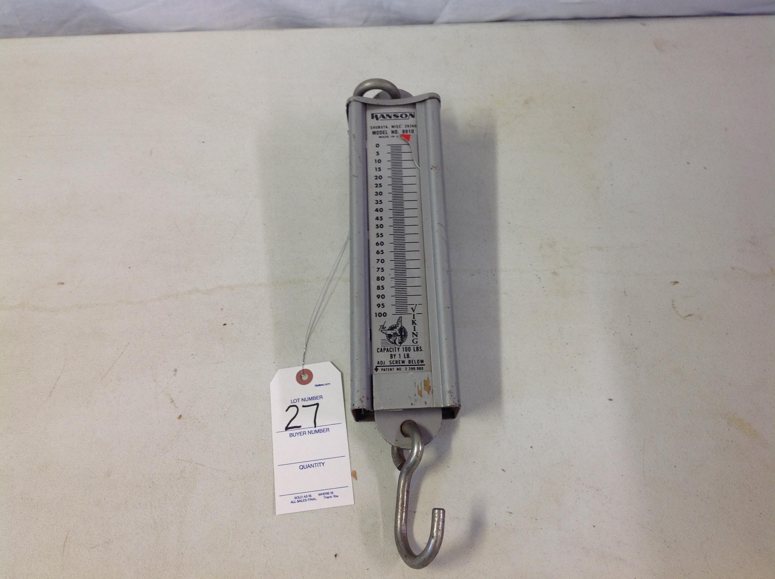 Hanson Viking capacity 100 lb. scale