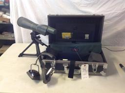 Winchester spotting scoop w/case and ear mufes