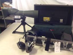 Winchester spotting scoop w/case and ear mufes
