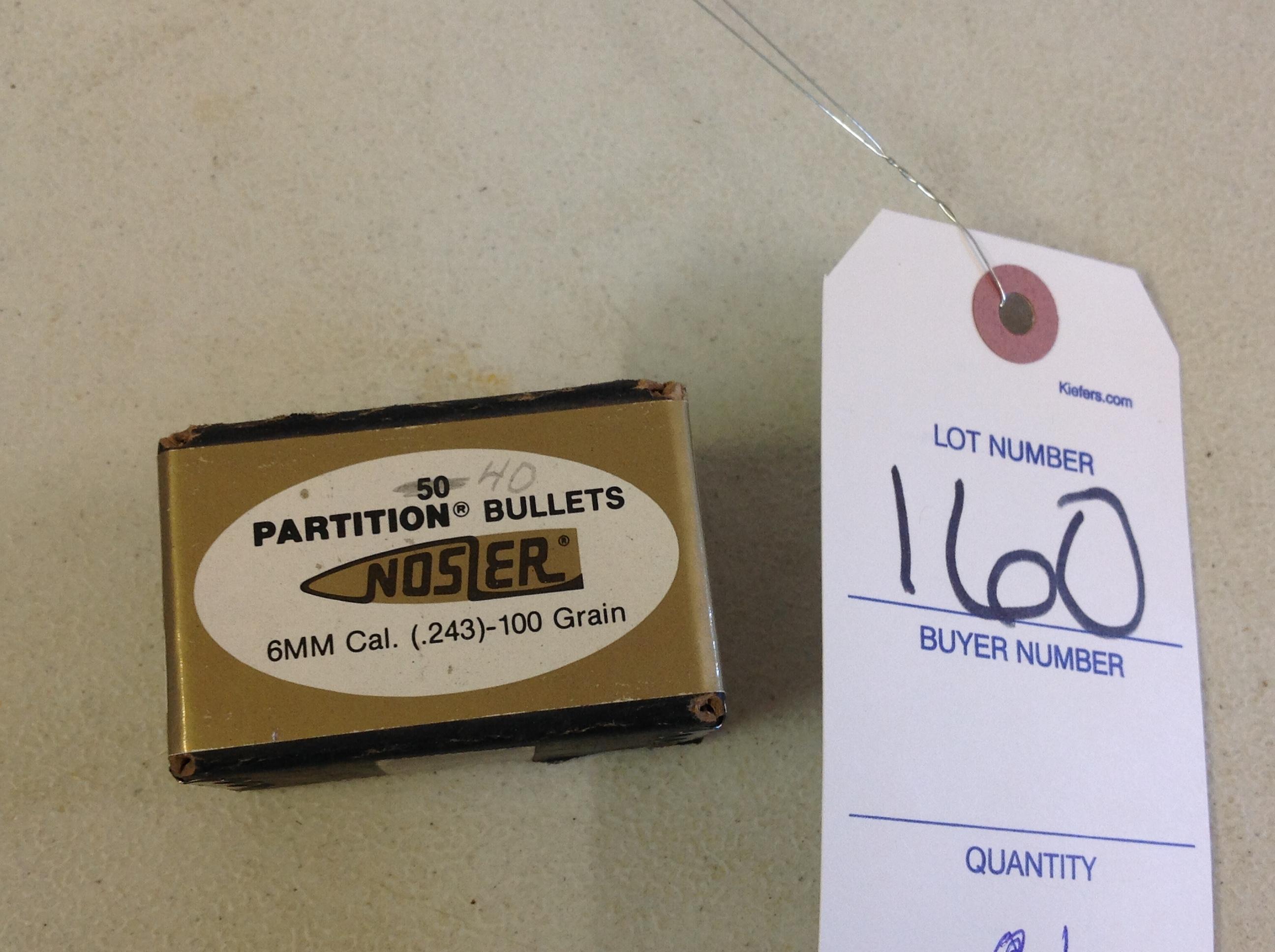 Nosler 66mm cal (.243) 100 grain only 40 pc's