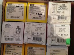 assortment of male and female twist lock cord ends