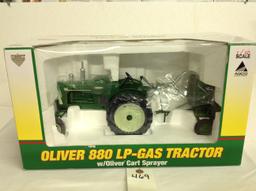 Oliver 880 LP-Gas tractor w/ Oliver cart sprayer, LE, Mar Twain Great River