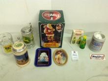 Coca Cola, Budweiser, John Deere, steins & platers &  more