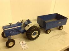 Ford 8000 tractor & wagon, played with condition