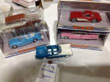 5 vintage cars, 59 Cadillac Coupe matchbox, 56 Chevy Corvette, 53 Buick Sky