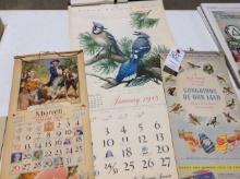 vintage calendars, 1936, 1951,1955 Morrell Pride meat calendars