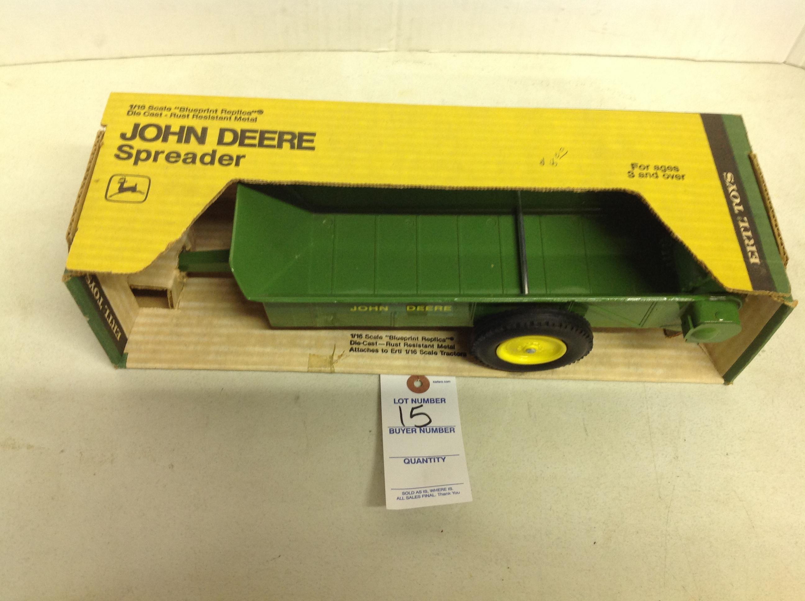 John Deere Spreader 1/16 scale