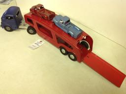 Structo Car Hauler w/2 cars, repaint