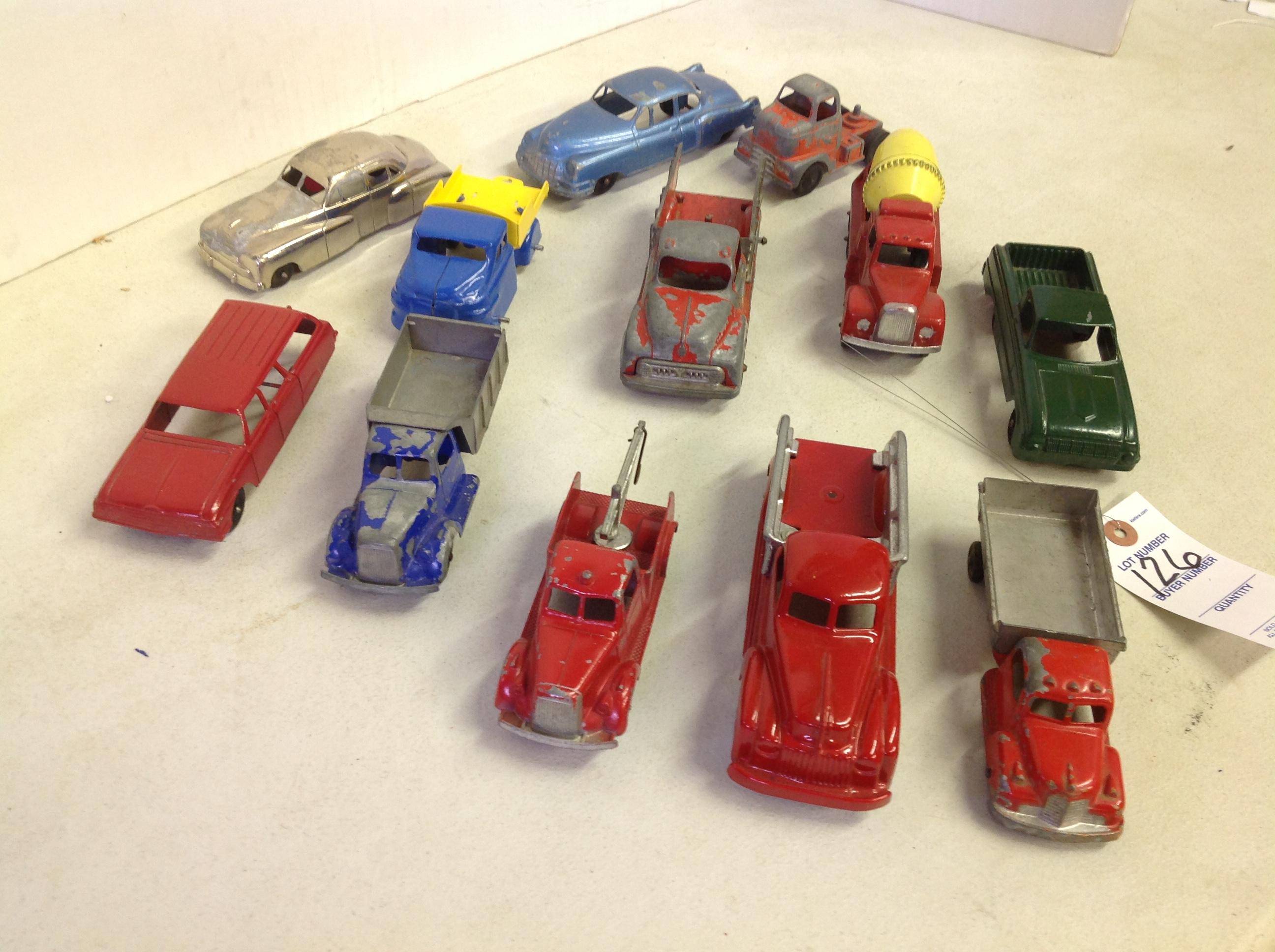 selection of Hobley's, Tootsie Toy, Marx trucks & cars