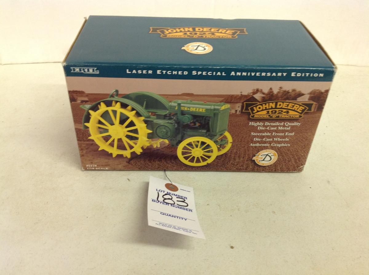 John Deere 1924 Model D tractor, Highly Detailed Quality, Laser Etched Spec