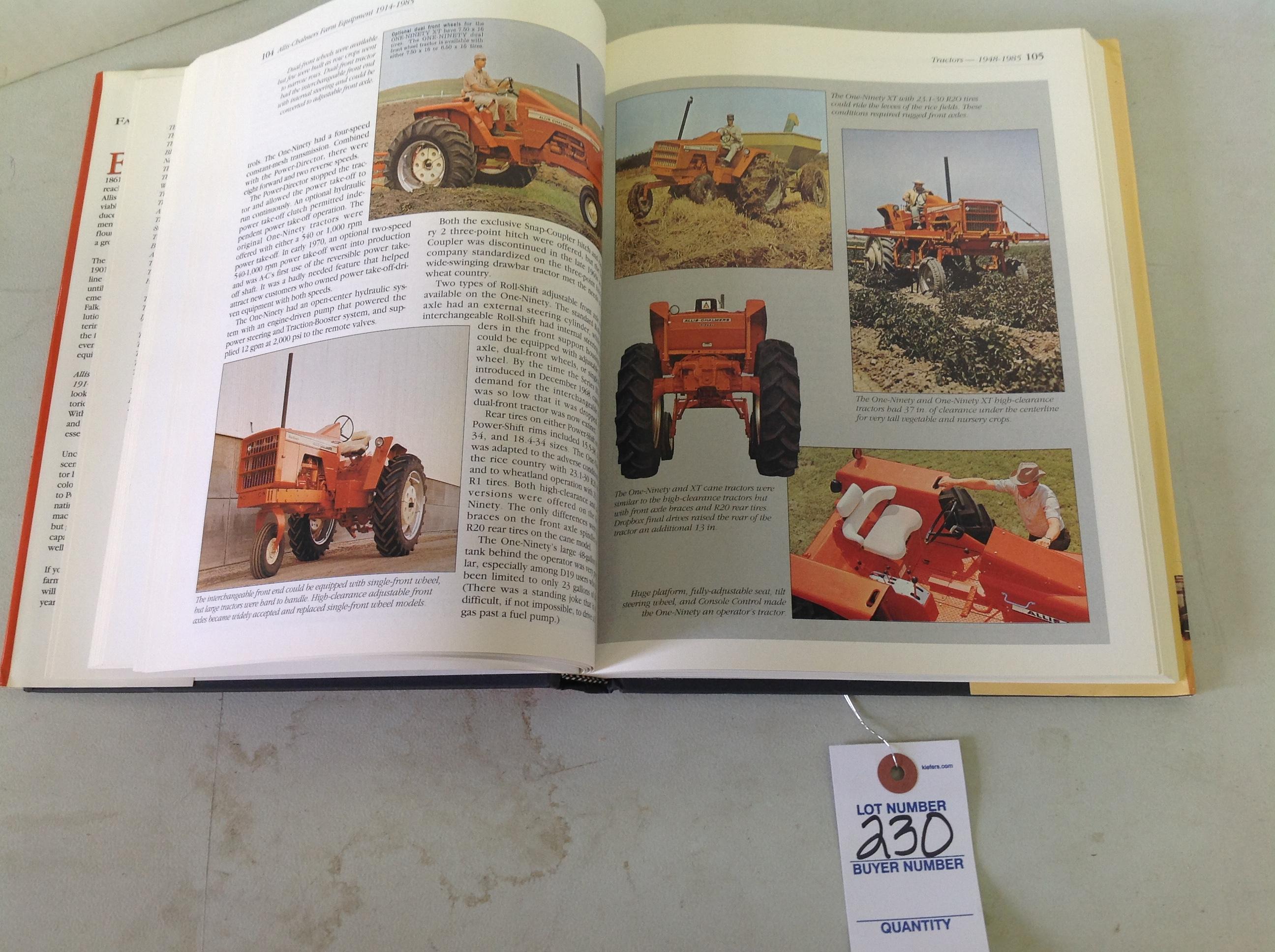 AC Farm Equipment tractor book, Hard Cover, Like New, 1914-1985, published