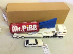 1980 Mr. Pibb Semi "Joie Chitwood Thriller Show Cannon Jump set w/ by Ertl,