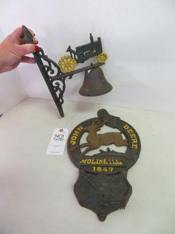 John Deere mail box and John Deere dinner bell