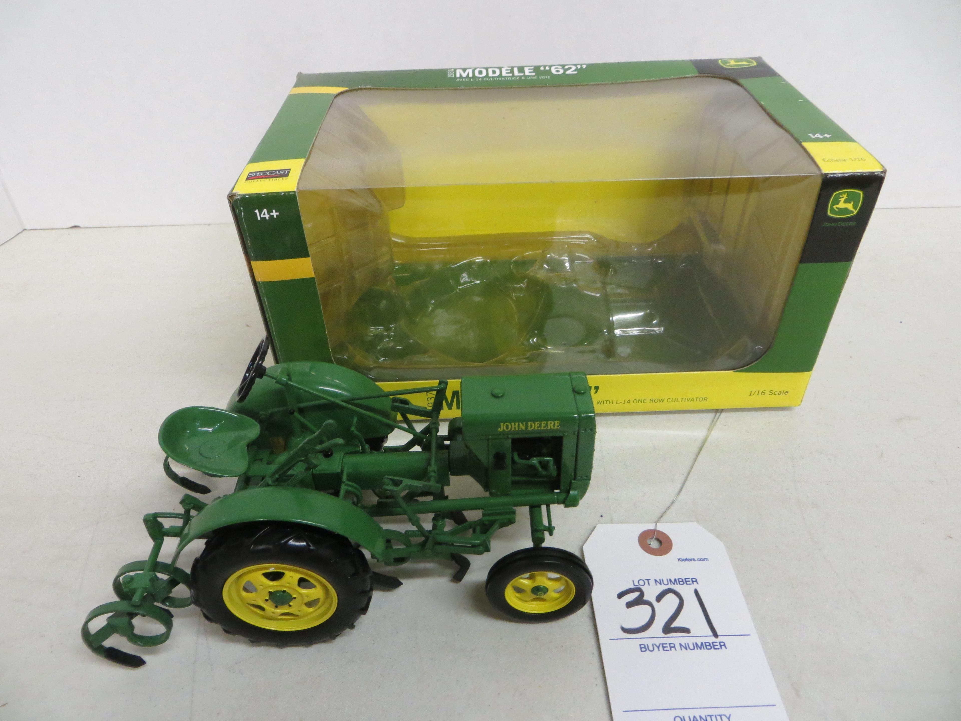 John Deere 1937 Model 62 w/L-14 one row cultivator