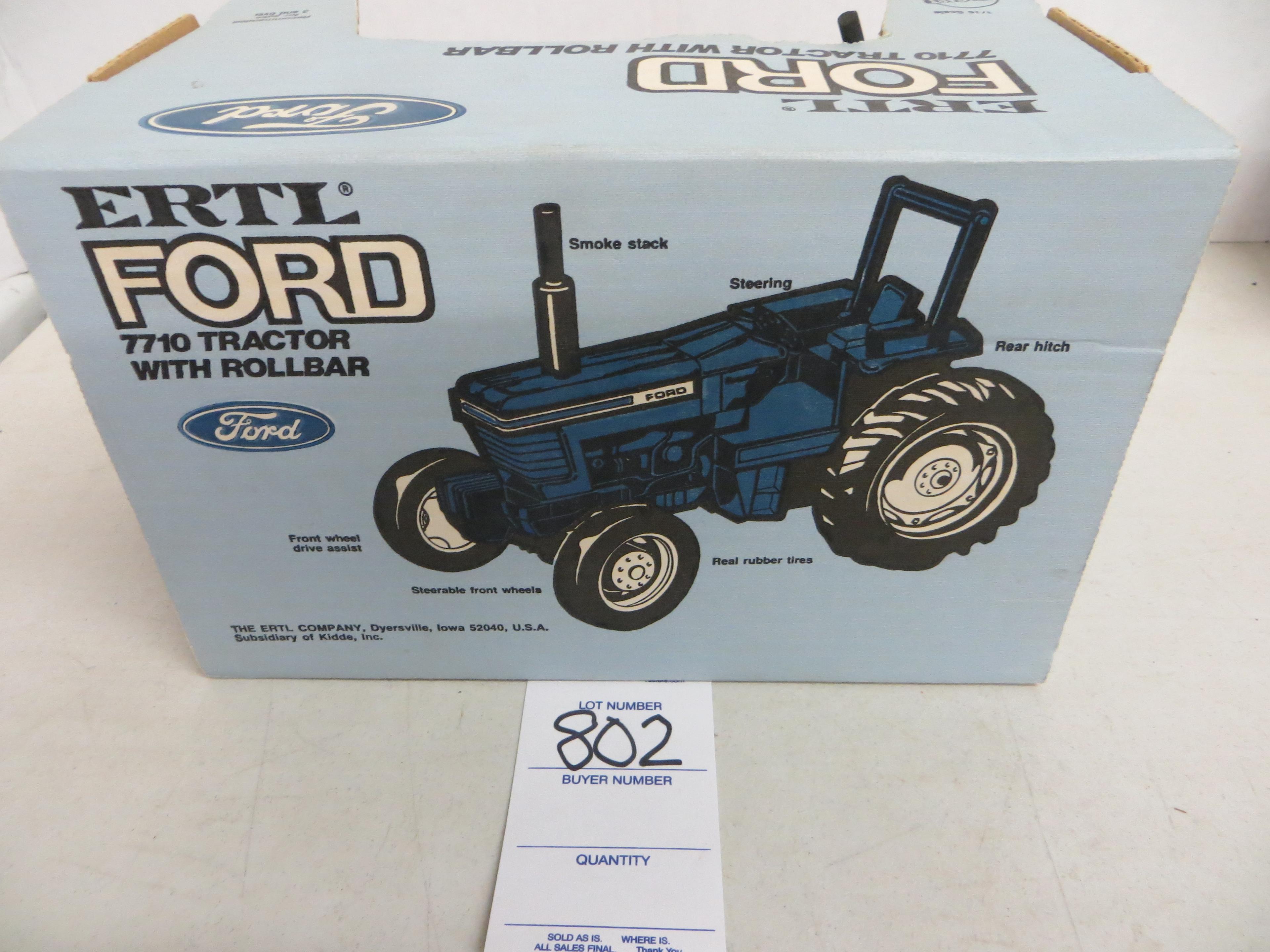 Ford 7710 tractor w/rollbar, mint