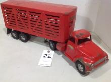 1955 Vintage Tonka Livestock Hauler Truck and Trailer, original