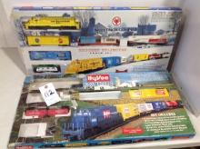 2 train sets, one missing parts, Nash Finch Company & Hyvee