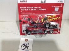 Red Hot! Puller tractor & sled
