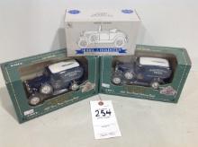 2 Anheuser Busch trucks and 1 Pabst Model A Roadster