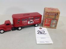 Anheuser Busch Beer Keg Bank Adult Collectible/1941 Ford Bud semi
