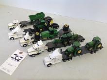 5 John Deere semi's w/trailers and equipment