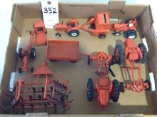 assortment of AC tractors & implements