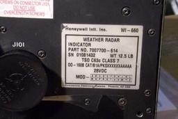 HONEYWELL WI-660 RADAR INDICATOR 7007700-641 (REPAIRED, HAS DENT IN TOP CASE)
