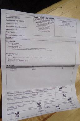 COLLINS WXT-250A RADAR TRANSCEIVER 622-4022-001 (REPAIRED)