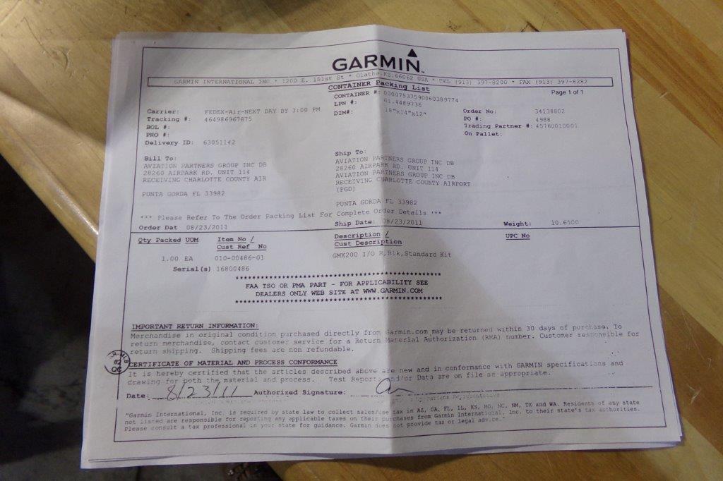 NEW GARMIN GMX200 I/O RADAR/TAWS