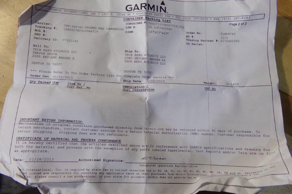 NEW GARMIN GMX200 I/O RADAR/TAWS