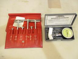 WAGNER FORCE DIAL GAUGE 6-60 LB & MITUTOYO TELESCOPING GAUGE SET 5/16''-6'' MDL 155-903