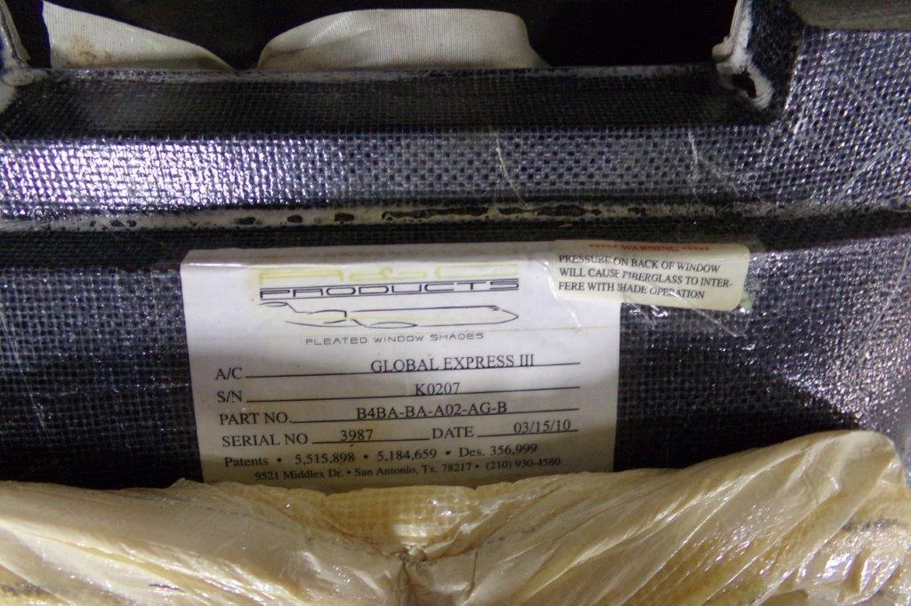 GLOBAL 5000 ELECTRIC WINDOW SHADES (4) B3TA-BA-A02-AG-B, (1) B4BA-BA-A02-AG-B