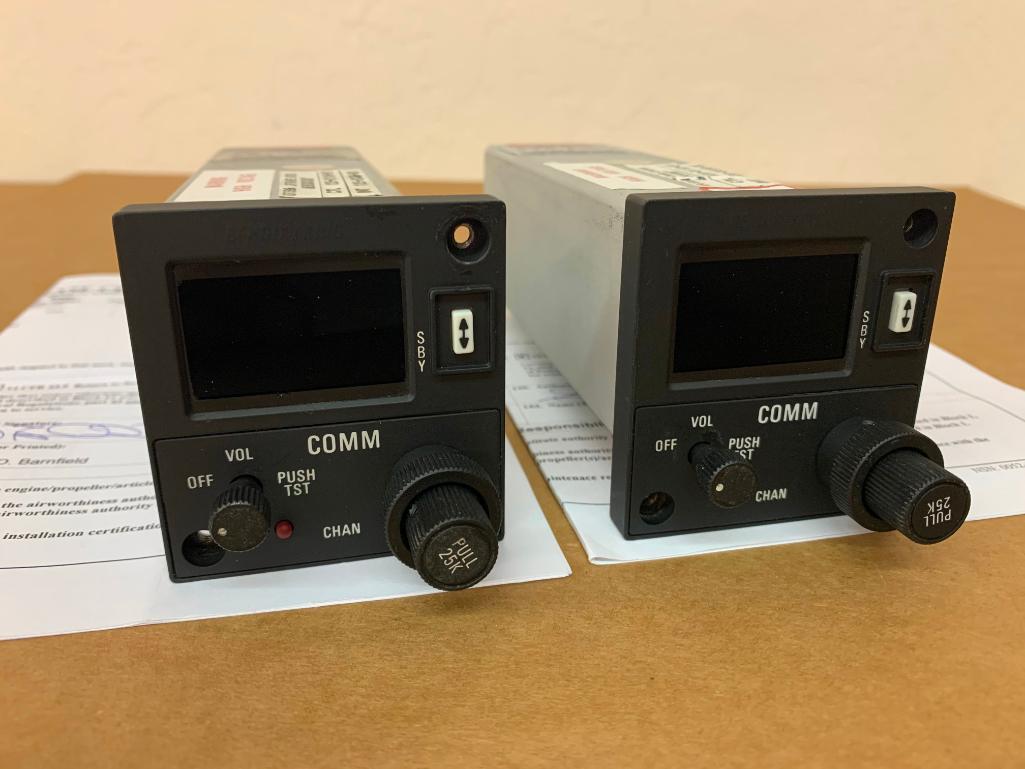 BENDIX/KING KFS-598A VHF COMM CONTROLS 071-1282-86 (1-REPAIRED, 1-INSPECTED)
