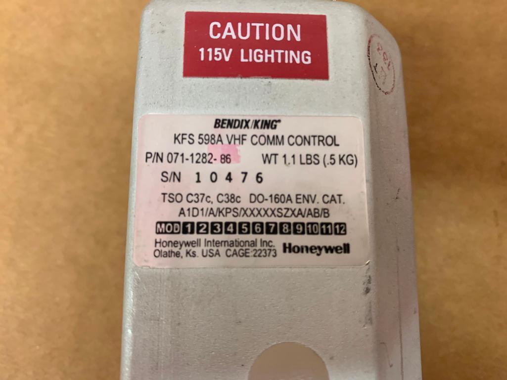 BENDIX/KING KFS-598A VHF COMM CONTROLS 071-1282-86 (1-REPAIRED, 1-INSPECTED)