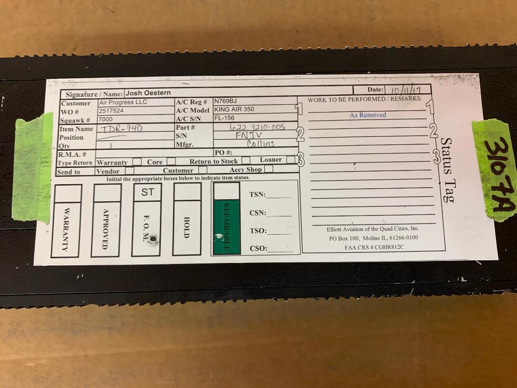 COLLINS TDR-94D MODE S TRANSPONDERS 622-9210-005 (AR)